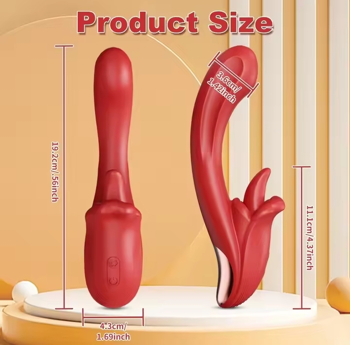 Tongue Licking Vibrator Clitoral Stimulator with Realistic Oral Sensation 10-Frequency Adult Sex Toys Women Rechargeable_img_1
