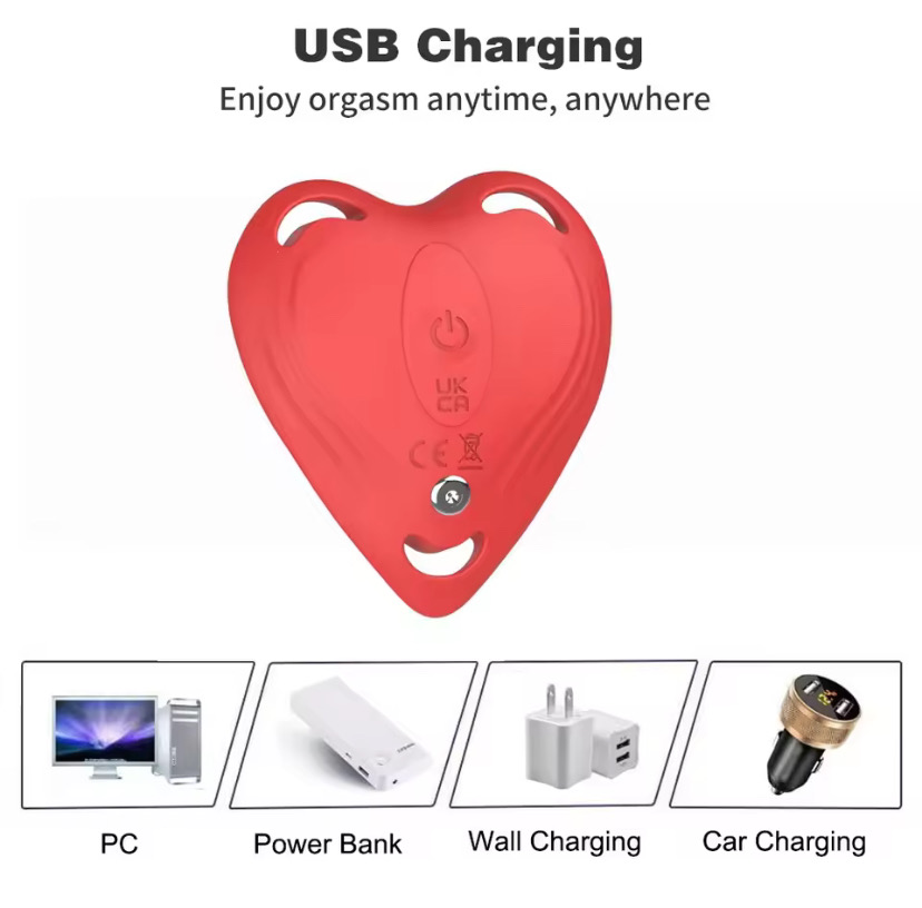 App Control Wearable Heart Vibrator Panty Thong Remote G-Spot Clitoris Massager Adult Sex Toys for Women Couple Distance Play_img_2