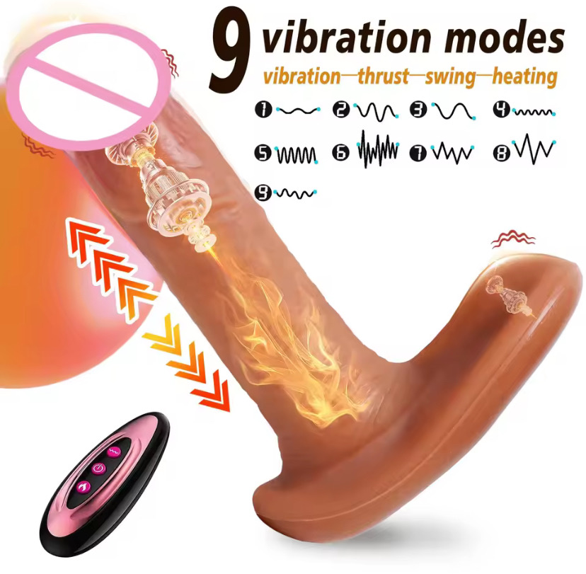 Realistic Dildo Vibration G-spot Clitoris Stimulate Remote Control Wearable Heating Vibrator Women Masturbation SexToy for Women_img_1