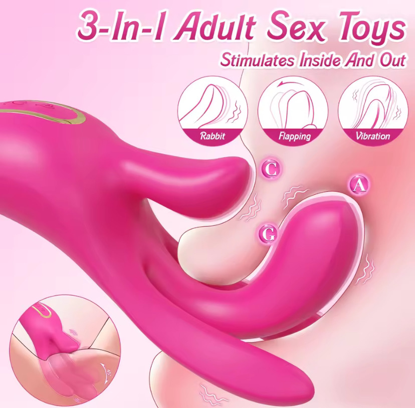 Wiggle Finger Vibrator G-Spot Vagina Vibrator Clitoris Stimulator 3 in 1 Female Masturbation Adult Goods Sex Toy for Women_img_1