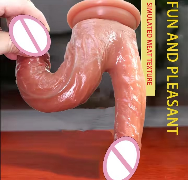 Realistic Double Headed Dildo Couples Penetration Device with Anal Vaginal Stimulation Penile Sucker Big Penis Sex Toy for Women_img_3