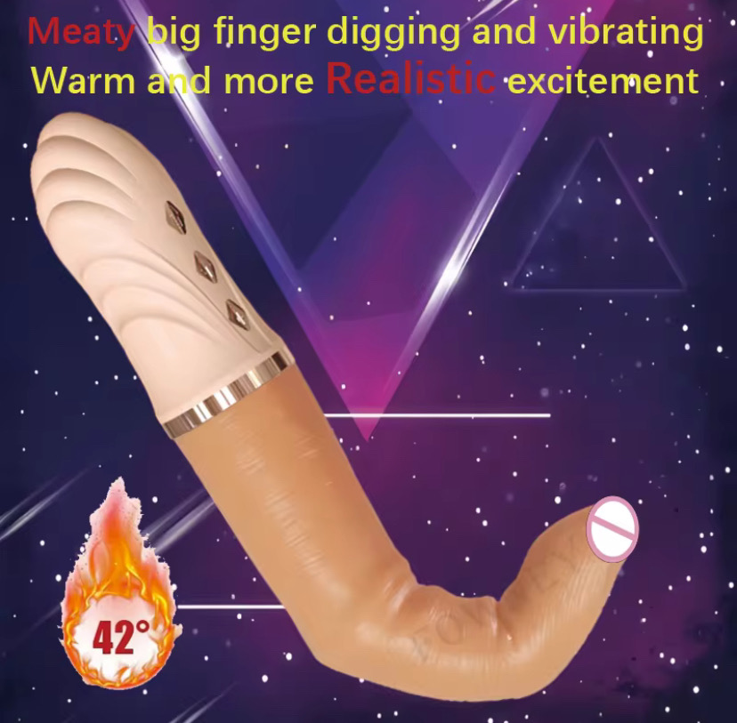 Realistic Finger Vibrator for Women G Spot Stimulate Clitoral Vagina Massager Heating hand Dildo Masturbator Anal Adult Sex Toys_img_2