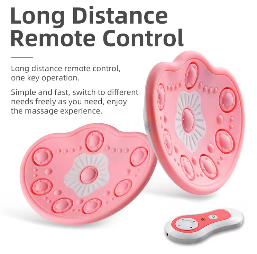 1PCS Electric Breast Massager with Heating&Smart Vibration USB Charging Wireless Remote Anti-Sagging Care Silicone Pad for Women_img_3