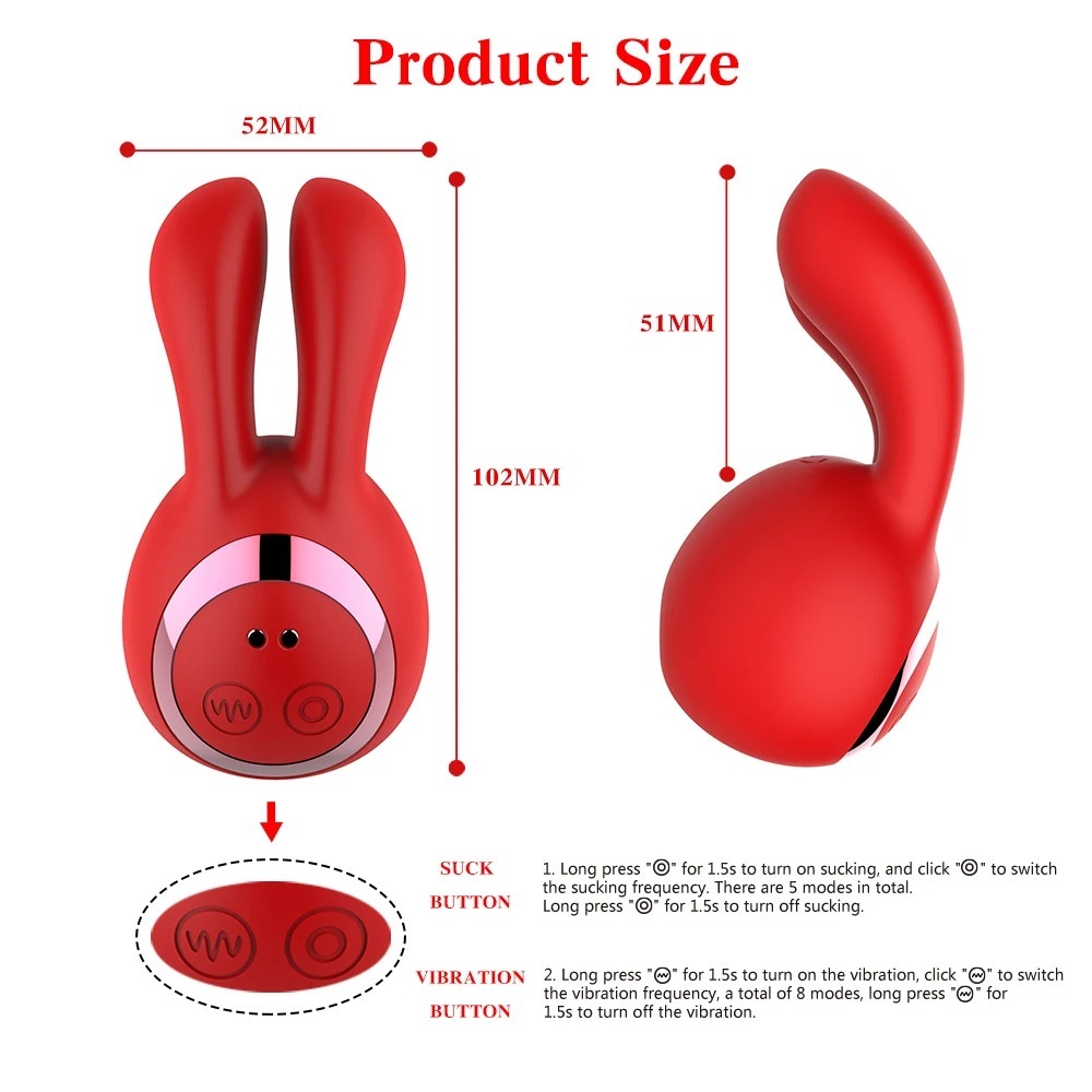Clitoral Sucking Rabbit Vibrator with 8 Vibration & 5 Suction Modes Nipples G Spot Stimulator Adult Couple Sex Toys for Women 18_img_3