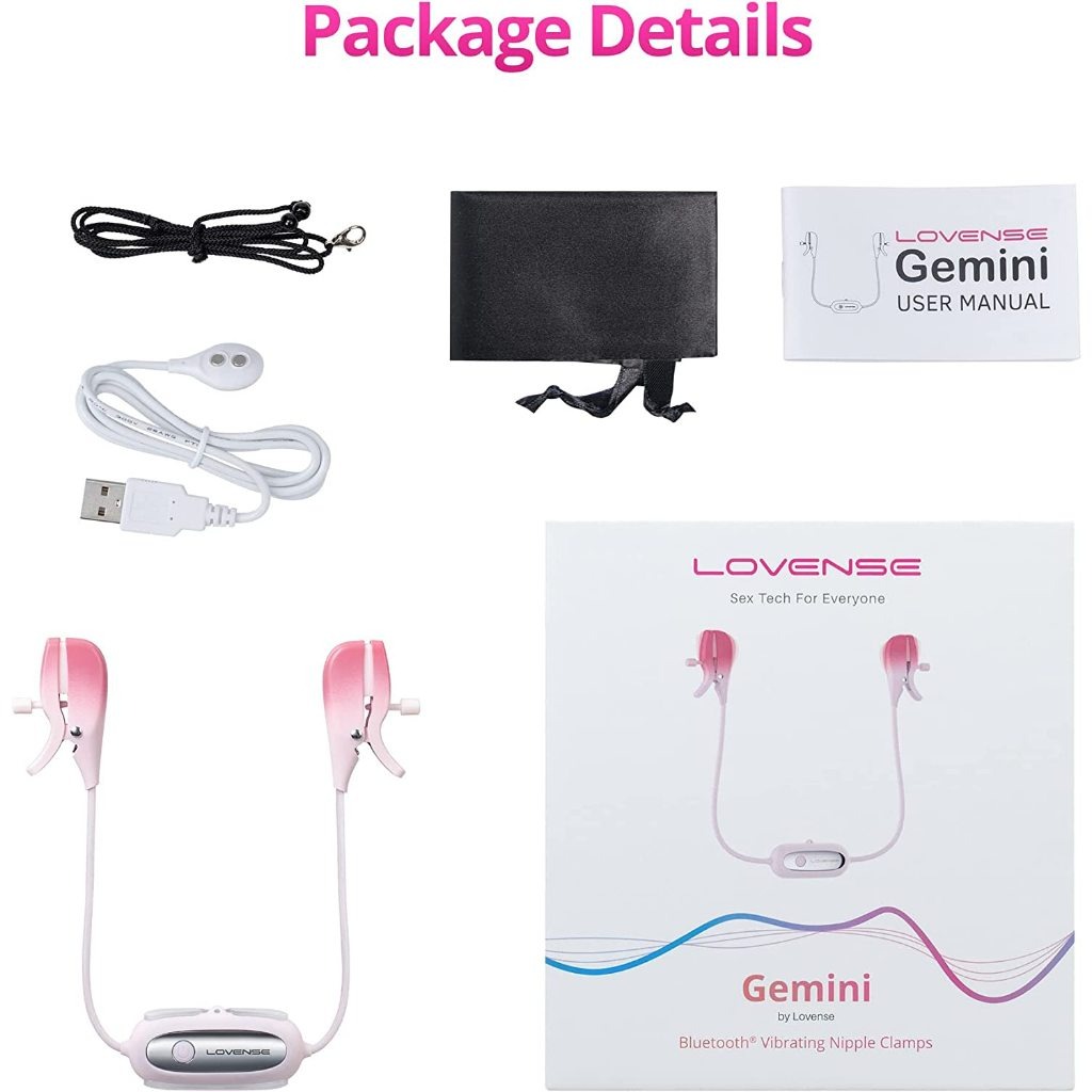 Lovense - Gemini Nipple Vibrator, Adult Female Rechargeable Sex Toys, Adult Interactive Sex Toys - Closing the Distance_img_4