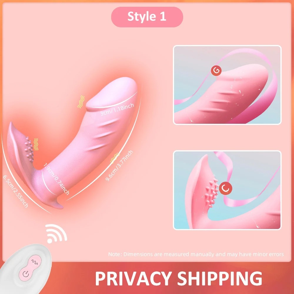 Wearable Dildo Vibrator G Spot Clitoris Stimulator Butterfly Vibrating Panties Erotic Toy Adult Toy for Women Orgasm Masturbator