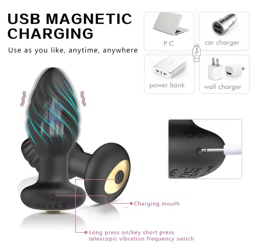 Hot Sale Remote Control Anal Vibrator – App Controlled Prostate Massager with Silicone Plug, Rechargeable Couples Adult Sex Toy_img_2