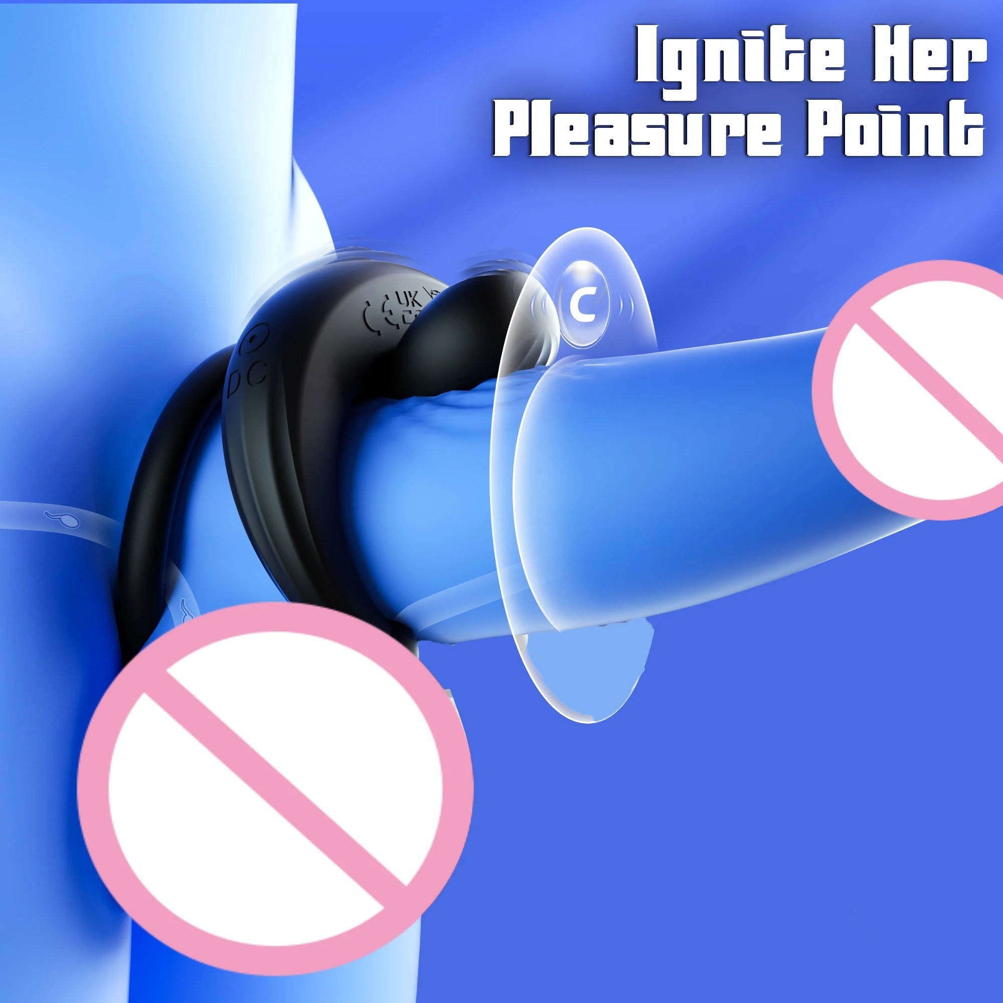Vibrating Cock Ring Penis Ring Vibrator Clitoris Stimulation Delay Ejaculation Cockring Remote Control Sex Toys for Man_img_4