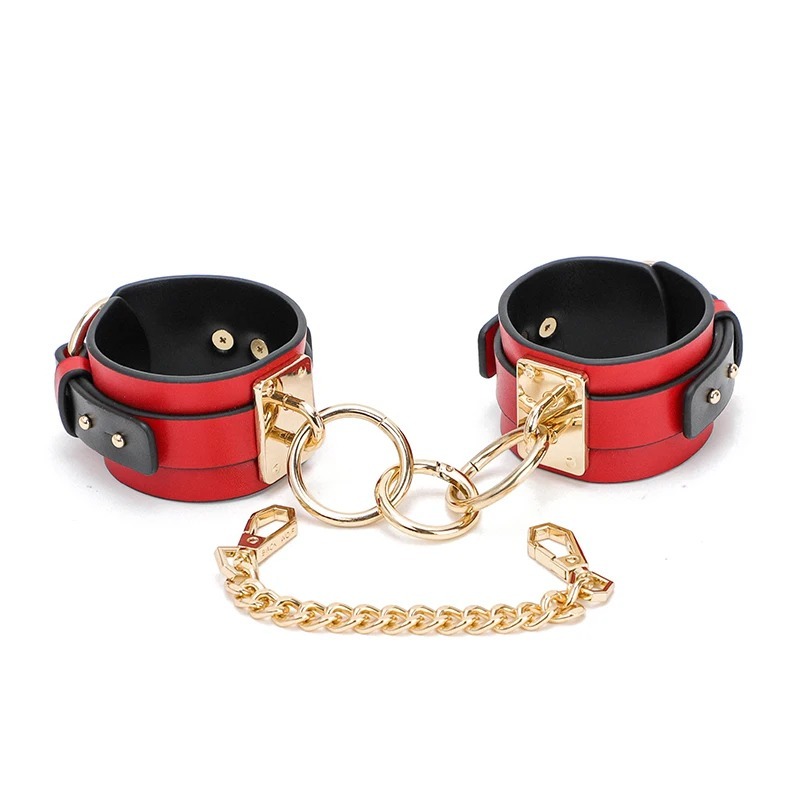 Genuine Leather Bondage Set Fetish Handcuffs Collar Gag Whip Erotic Sex Toys For Women Couples Adult Games
