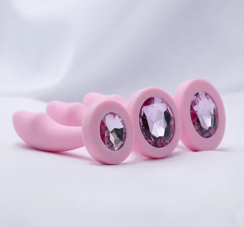 Silicone Anal Plug Gem Base Butt Plug Anal Masturbation Stimulator Anal Massage Dilatancy Toys G-point Massage Adult Sex Toys_img_3