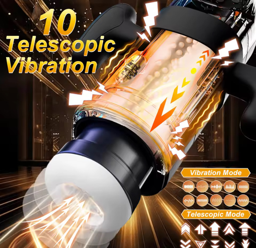 Automatic Male Masturbator Cup Thrusting Vibrating Masturbation Electric Penis Pump with Handle and Phone Mount for Men Sex Toys_img_1