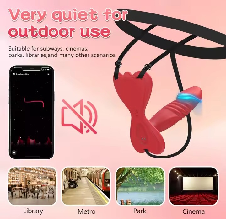 Wearable Vibrator Dildo with Thrusting & Dual Motors, App Remote Control Panty Vibrator, Adult Sex Toys for Women & Couple_img_2