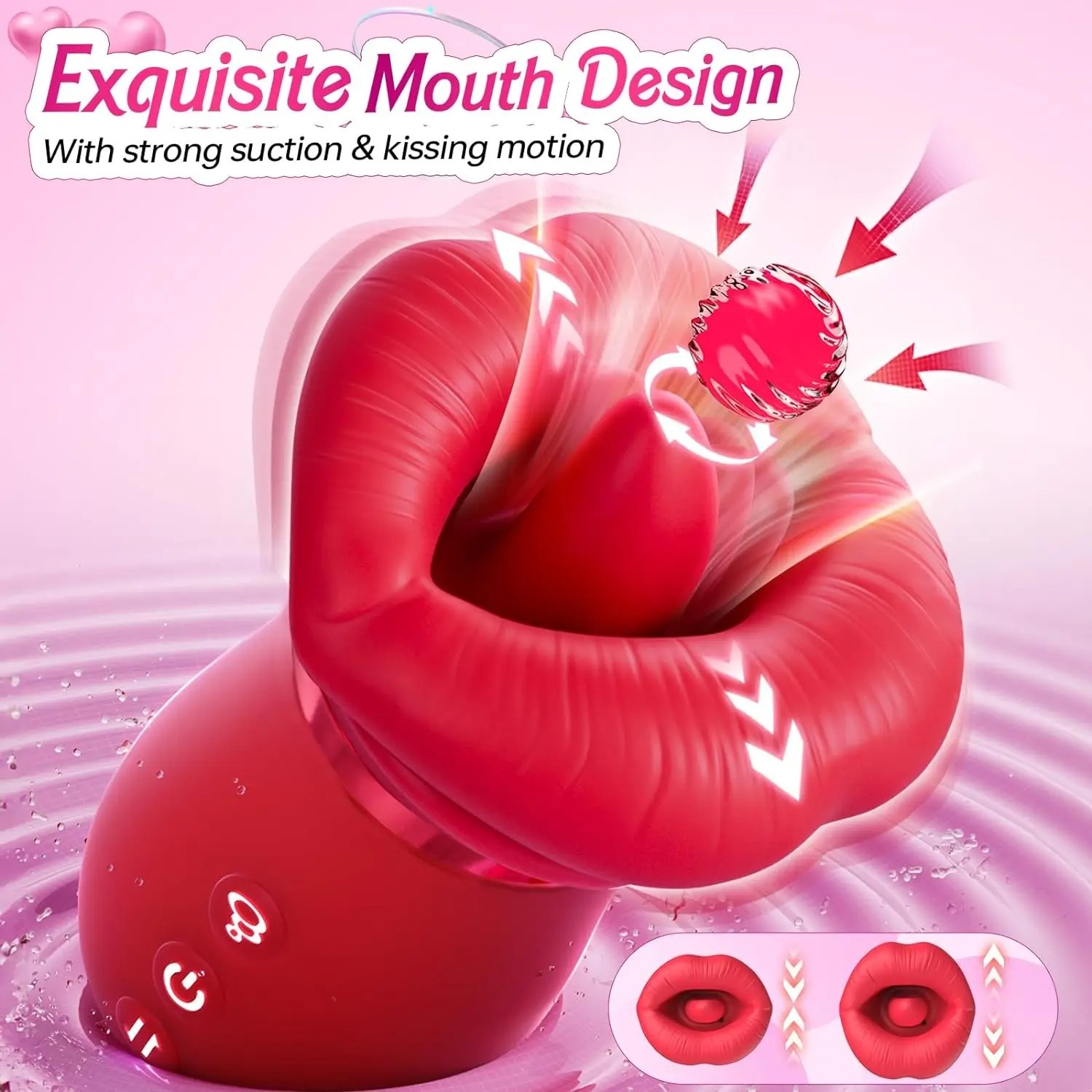 Mouth Sucking Vibrator 10 Tongue Licking Rose Toy Anal Clit Nipple Stimulator Female Couples Sex Toys for Women Adult Sex Games_img_5