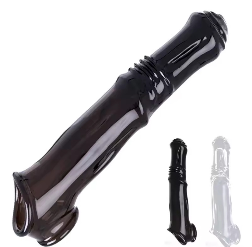 Vibrator Penis Enlargement Sleeve Penis Extender 7cm Dick Reusable Condom Delay Ejaculation Sex Toys For Men Sex Products_img_0
