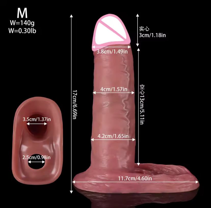Reusable Enlarger Soft Realistic Penis Sleeve Big Growth Real Silicone Dick Delayed Ejection Extend Cock Condom Sex Toys For Man_img_7