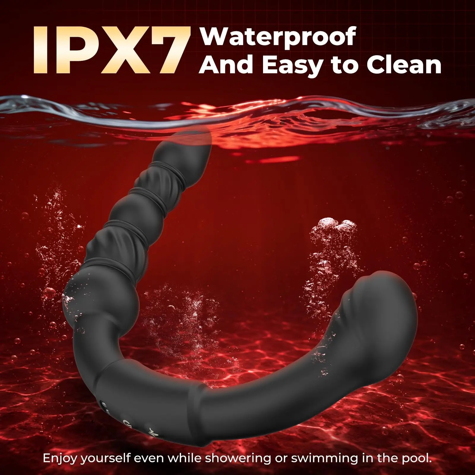Dual-Ended Vibrating Prostate Massager Curved Anal Dildo Butt Plug Vibrator Rotation Anal Beads Adult Sex Toys for men_img_1