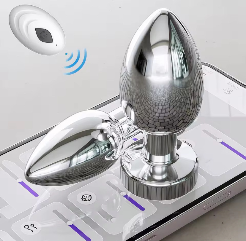 APP Remote Control Anal Plug Vibrator 10 Powerful Vibrations Prostate Massager with Flashing Light Base for Couple Adult Sex Toy