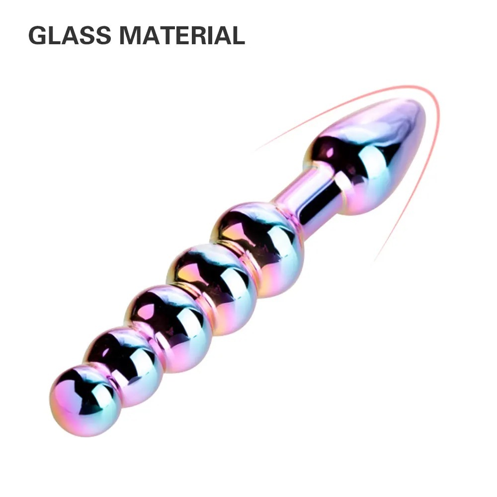 Glass Material Anal Beads Butt plug Anal Plug Female Masturbation Tool Vaginal Massager Prostate Stimulator Sex Toys for Couple_img_3