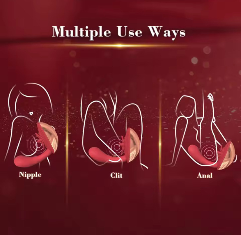 Vibrator with Tongue Licking Clitoral  Clitoris Vibrators with 10 Licking Vibrating Modes Rabbit Clit Sex Toy Dildo for Women_img_5