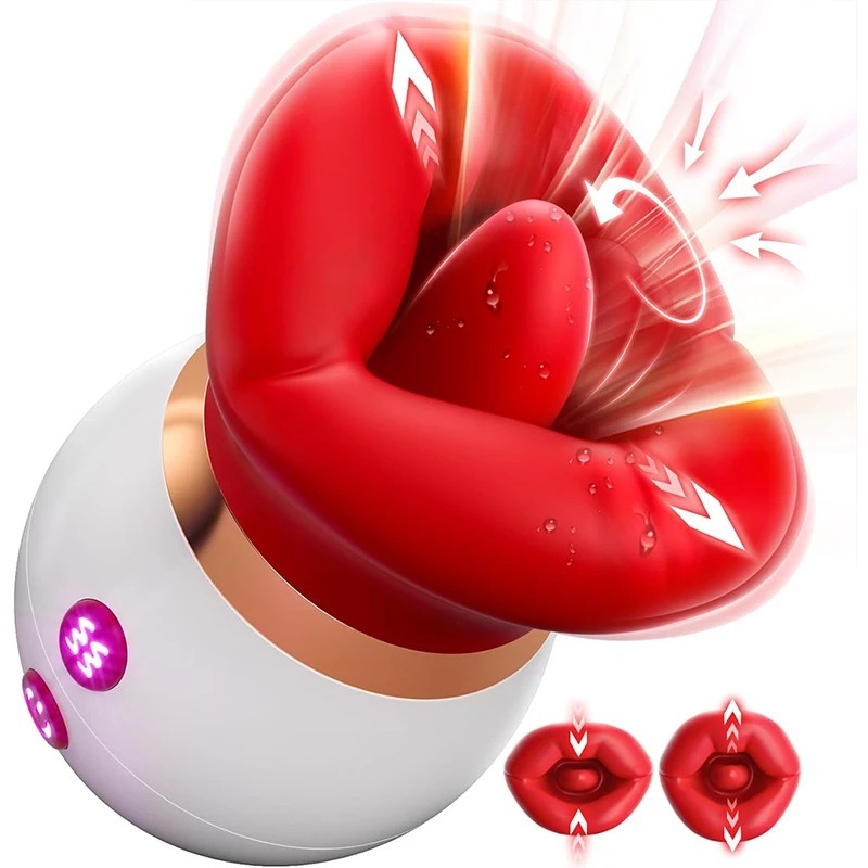 Mouth-Shaped Sucking Vibrator Tongue Licking Nipple Anal Clit Sucker Sexy G Spot Clitoral Stimulator Couples Sex Toy for Woman