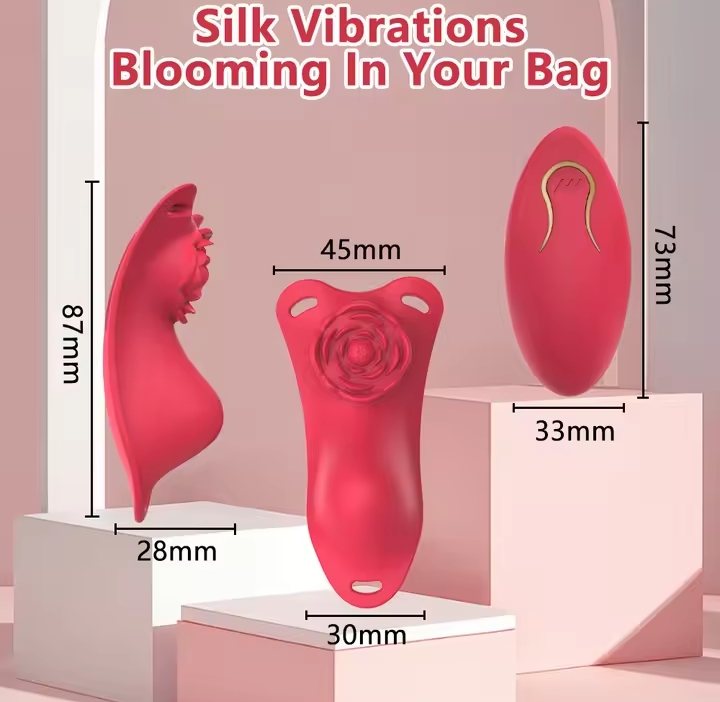 Wearable Rose Panties Vibrator Remote Control Clitoral Massager Thong Sex Toys for Women Adult Products Panty Egg Stimulator_img_2