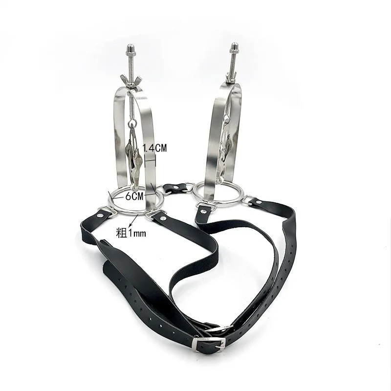 Bondage Props Vest Butterfly Stainless Steel Nipple Clips BDSM Couple Sex