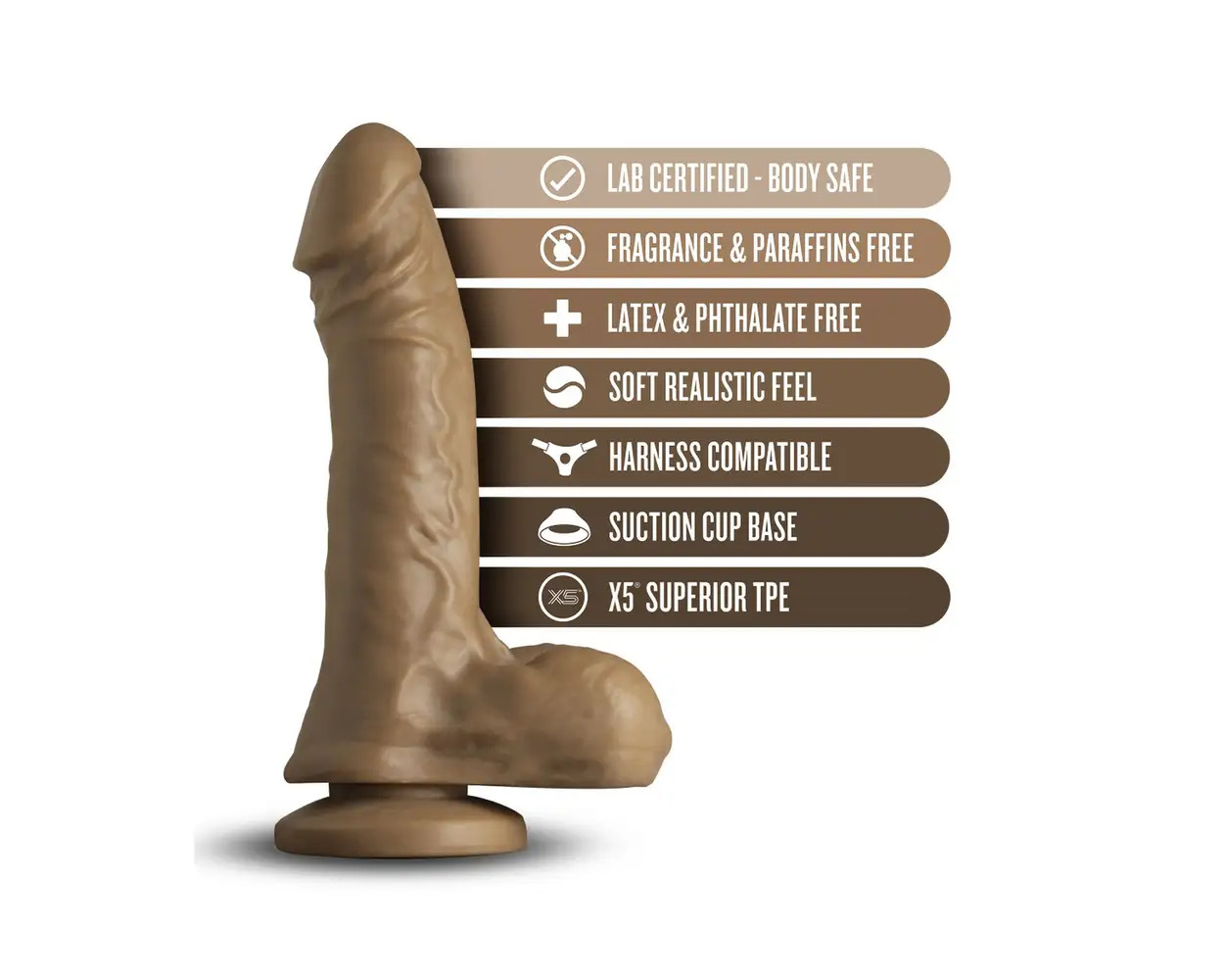 COVERBOY - THE SECRET AGENT 8.25-INCH DILDO MOCHA_img_3