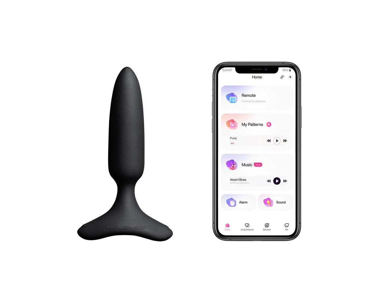 Lovense - Hush 2 1-inch App-Controlled Wearable Butt Plug *