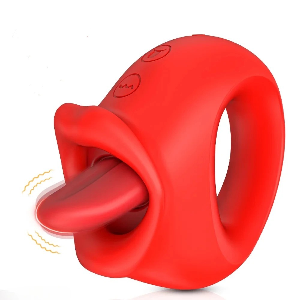 ongue Vibrator Ring Clitoral Nipple Stimulator Dual-Action Oral Sex Toy For Women Vibrador adult sex toys 18+
