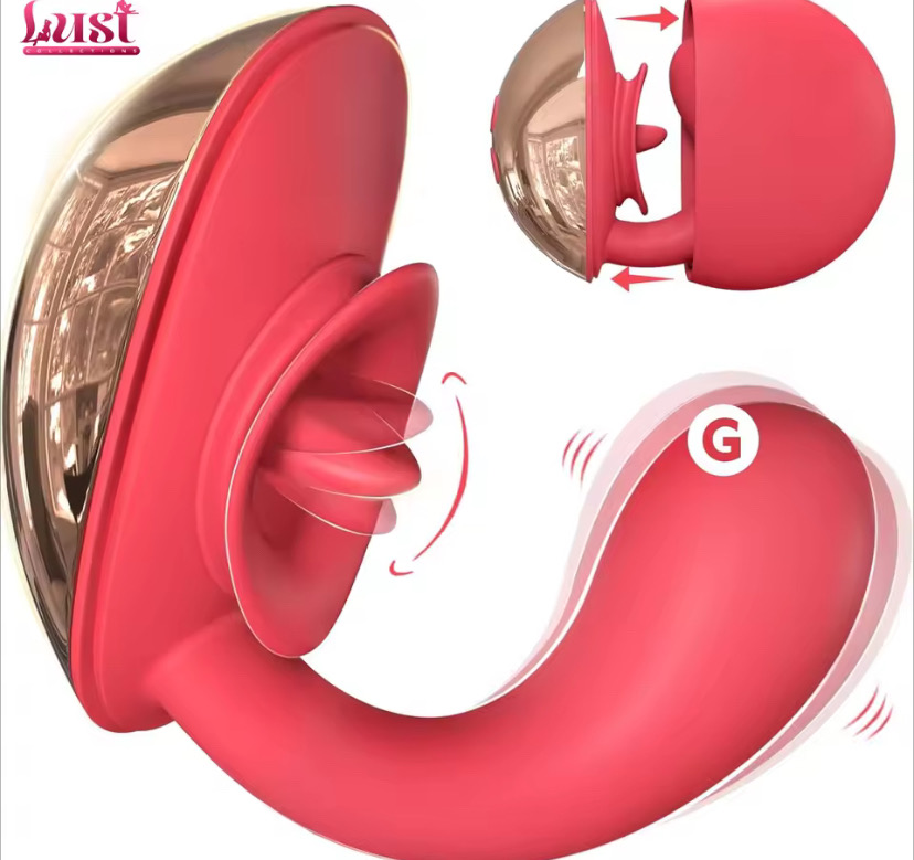 Vibrator with Tongue Licking Clitoral  Clitoris Vibrators with 10 Licking Vibrating Modes Rabbit Clit Sex Toy Dildo for Women