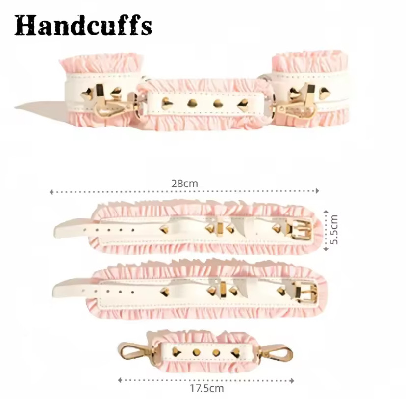 Adult BDSM Products Bondage Sex Toy Kits with PU Leather Handcuffs Collar Mask Bone Plug Game Accessories for Couple Erotic Shop_img_4