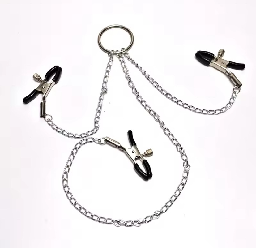 Steel Nipple Clamps With Chain Bdsm Bondage Slave Fetish Nipple Labia Clitoris Stimulator Sex Toys For Women Sexy Toys