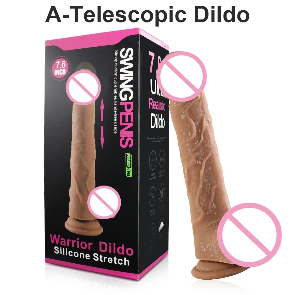 Remote Control Thrusting Realistic Dildo Vibrator G Spot Telescopic Or Swing Big Penis Stimulator Suction Cup Sex Toys for Women_img_2