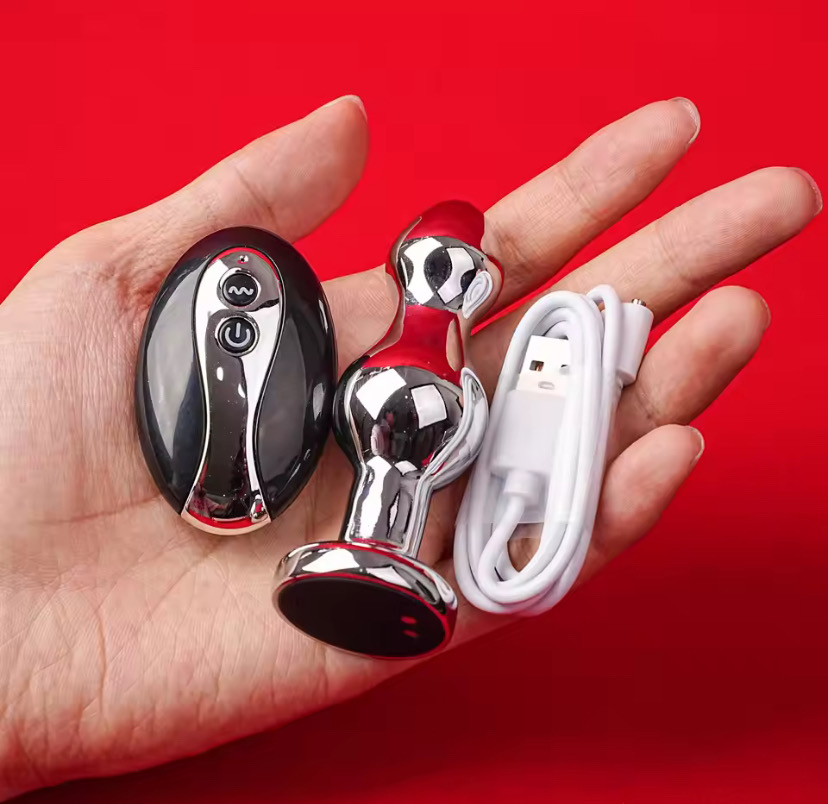 10 Vibration Modes Metal Large Anal Plug Anal Beadds Adult Sex Products Anal Expansion Prostate Masturbation Erotic Sex Tools_img_1