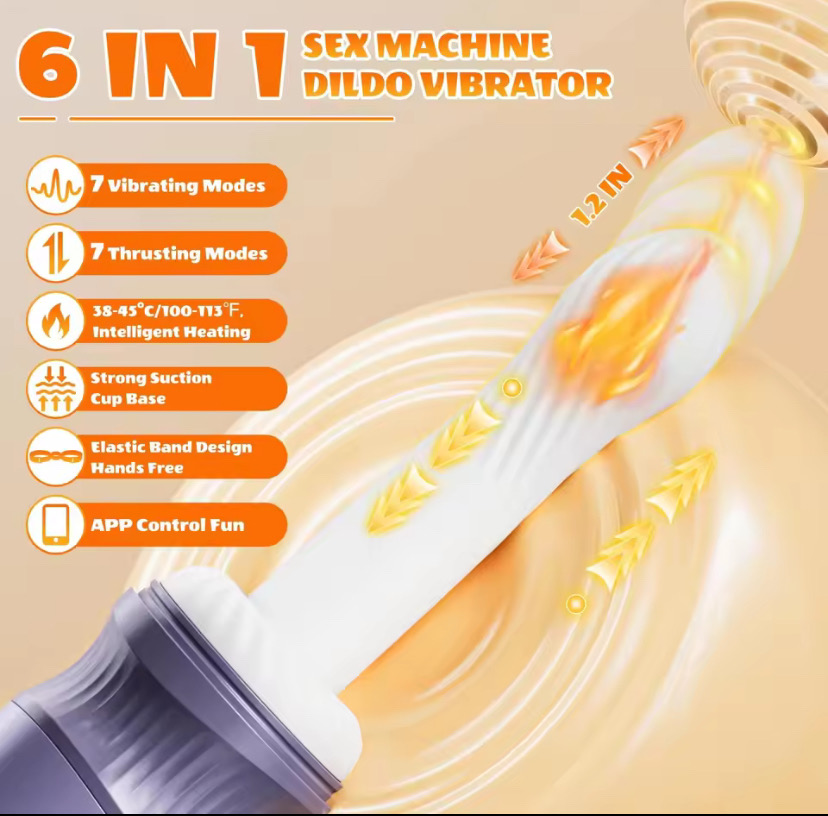 APP Control Sex Machine Thrusting Dildo Vibrator with Heating Function for Men 10 Vibrating and Thrusting Modes Adult Sex Toys_img_1