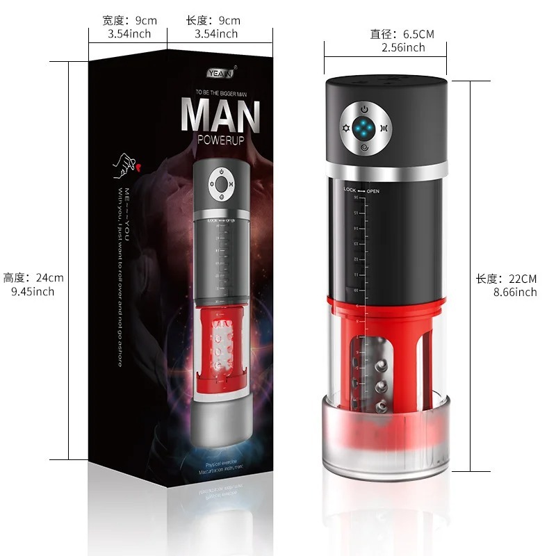 Male Masturbator Automatic Men Sucking Thrusting Machine Devices Pocket Puzzy Realistic Hands Free Male Adult Toys_img_2