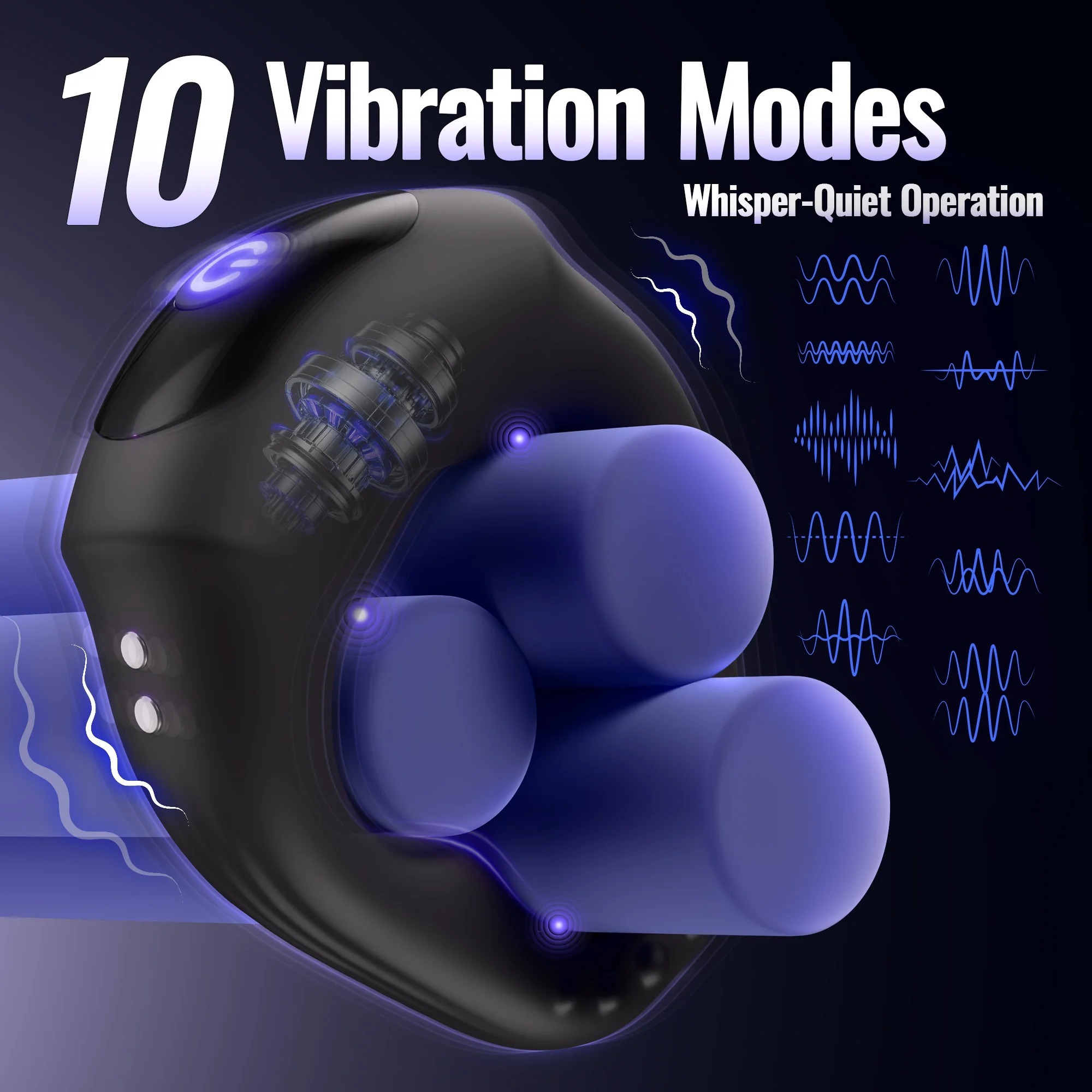 APP Control Vibrating Cock Ring Penis Ring Vibrator Delay Ejaculation Clit Stimulator Cockring Adults Sex Toys for Men_img_4