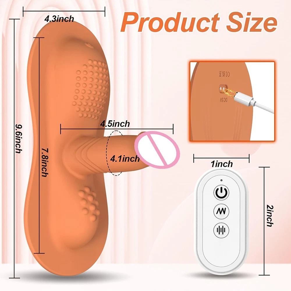 Big Sit and Ride Vibrators Dildo with 10 Vibrating Modes Remote Control Clit Anal G Spot Stimulator Adult Sex Toy for Women Man_img_5