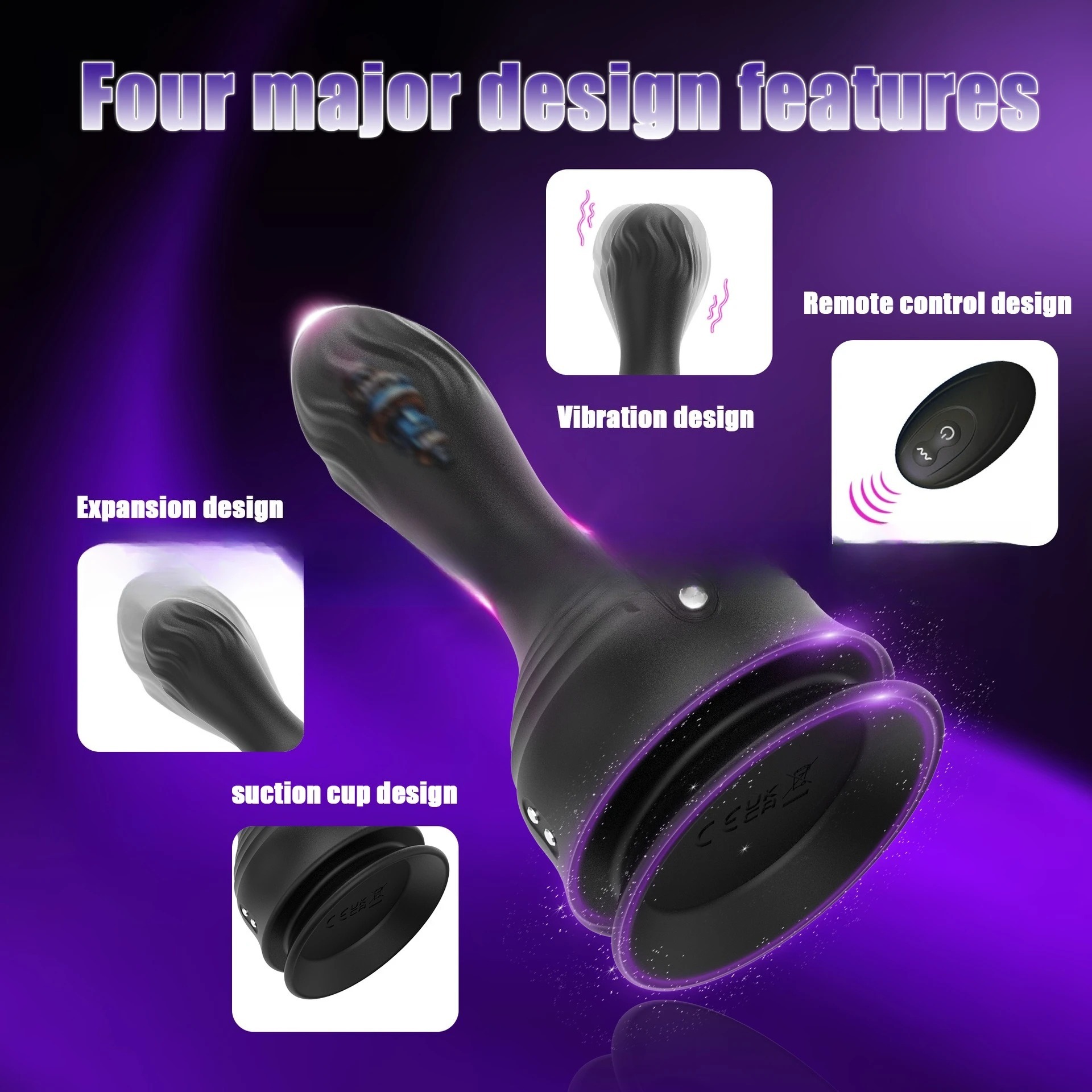 Wireless Remote Vibrator Adult Sex Toys For Women Men Inflatable Anal Plug Prostate Massager Suction Cup Butt Plug Sex Machine_img_3