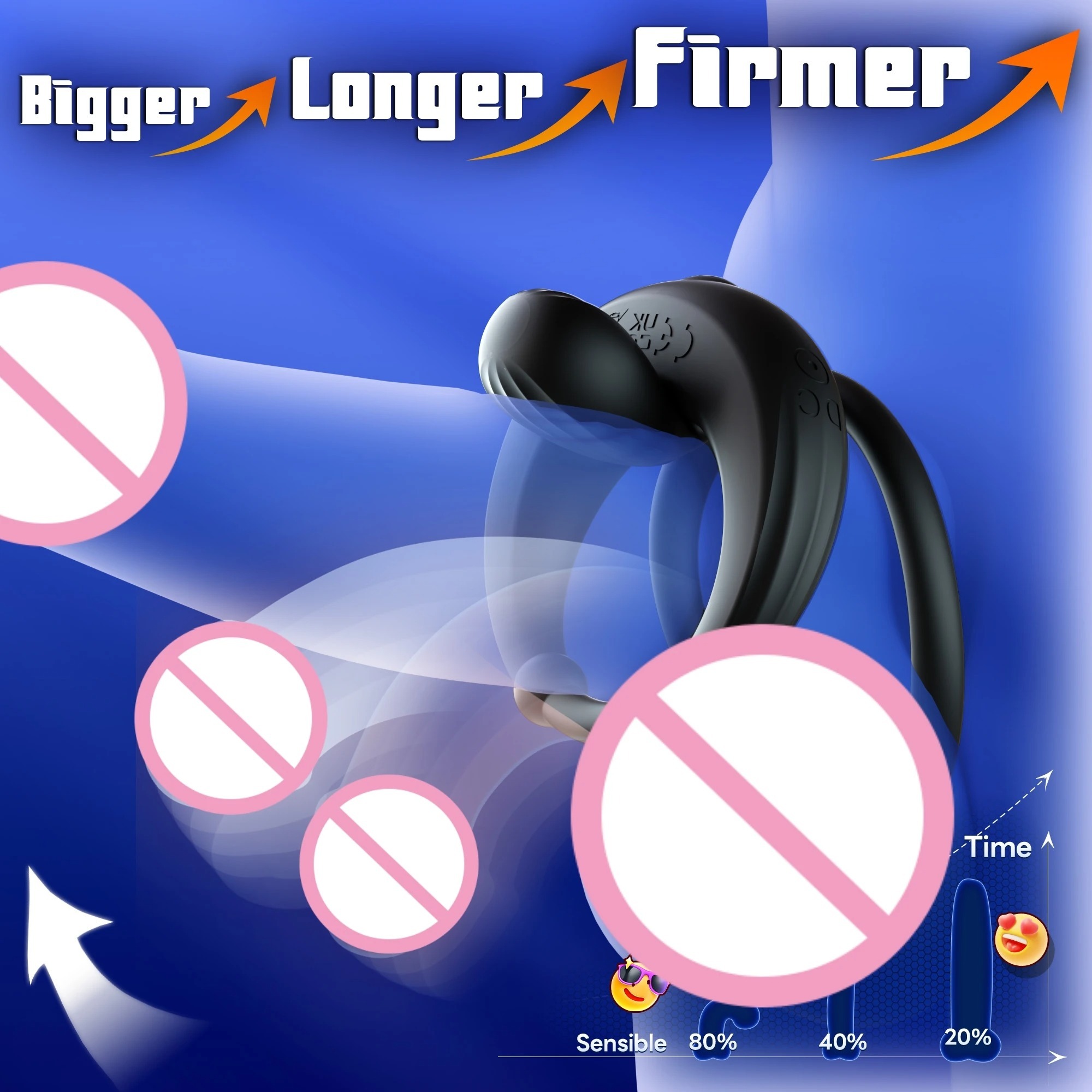Vibrating Cock Ring Penis Ring Vibrator Clitoris Stimulation Delay Ejaculation Cockring Remote Control Sex Toys for Man_img_3