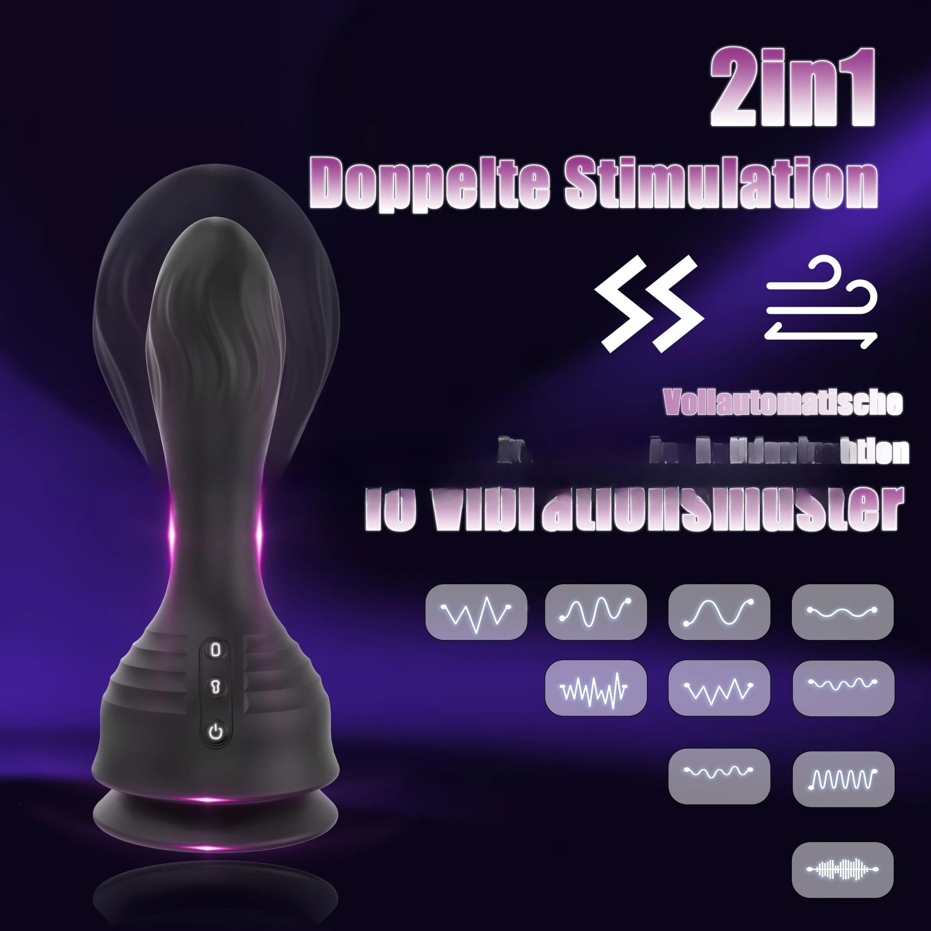 Wireless Remote Vibrator Adult Sex Toys For Women Men Inflatable Anal Plug Prostate Massager Suction Cup Butt Plug Sex Machine_img_4
