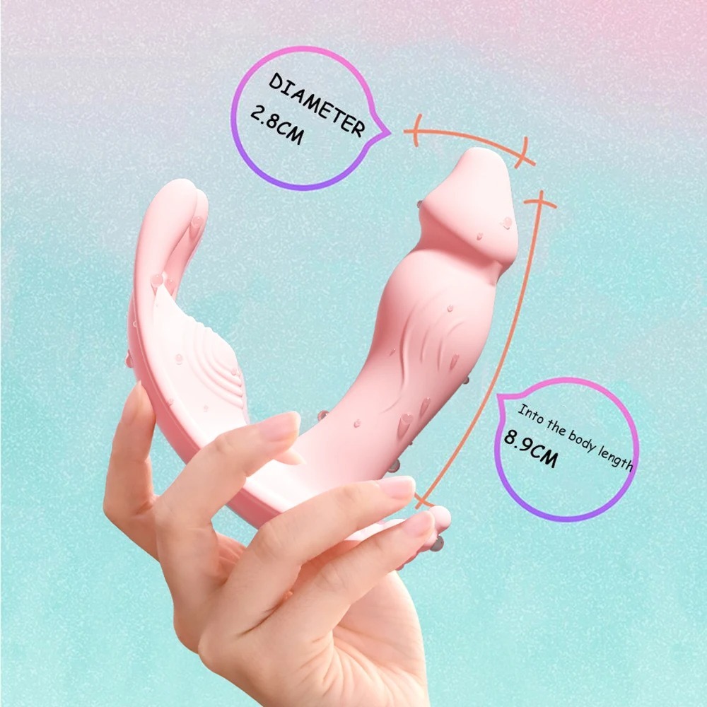 Wearable Dildo Vibrator G Spot Clitoris Stimulator Butterfly Vibrating Panties Erotic Toy Adult Toy for Women Orgasm Masturbator_img_5