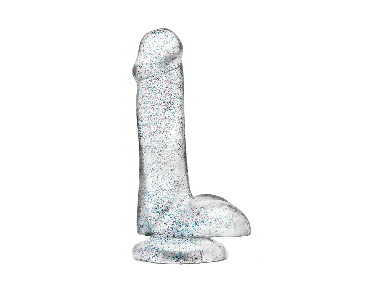 NATURALLY YOURS - 6-INCH GLITTER SUCTION CUP DILDO