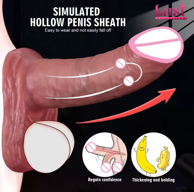 Reusable Enlarger Soft Realistic Penis Sleeve Big Growth Real Silicone Dick Delayed Ejection Extend Cock Condom Sex Toys For Man_img_1