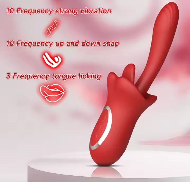 10 Speed Thrusting Vibrator for Women 3 Tongue Licking Modes G Spot Clitoris Massager 100% Waterproof Adult Sex Toys_img_2