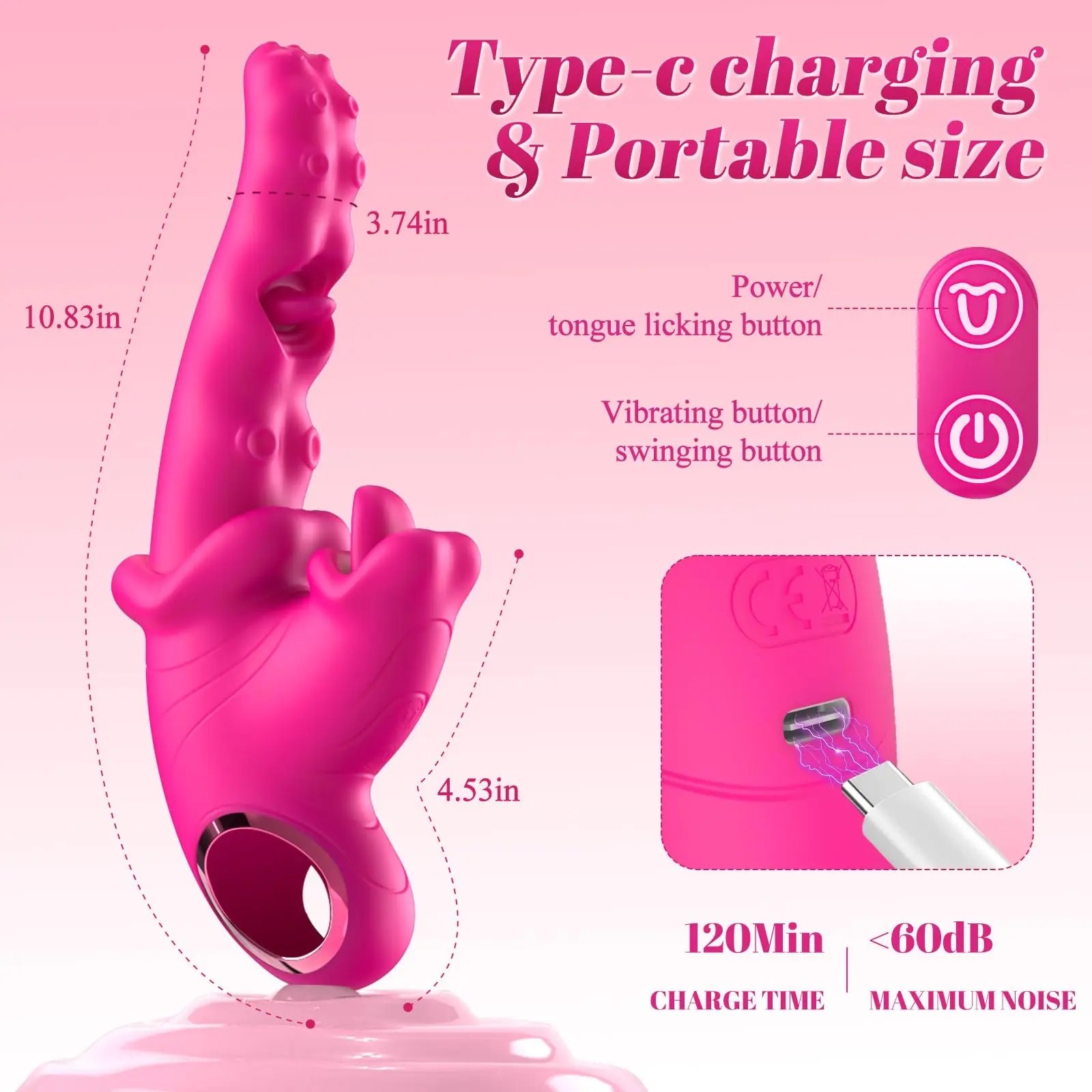 3 in 1 Tongue Licking Vibrator Couples Sex Toys for Women G Spot Dildo Stimulator Female Masturbation Adult Sex Toys 18+_img_1