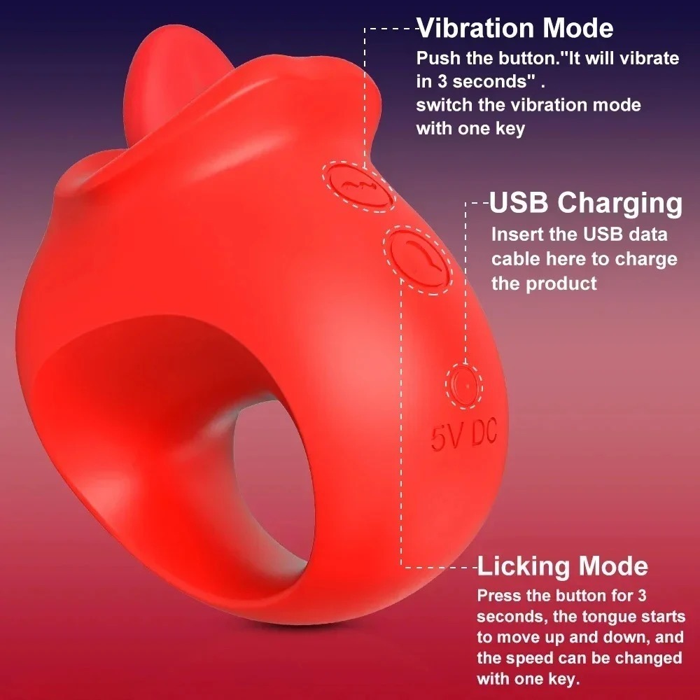 ongue Vibrator Ring Clitoral Nipple Stimulator Dual-Action Oral Sex Toy For Women Vibrador adult sex toys 18+_img_4