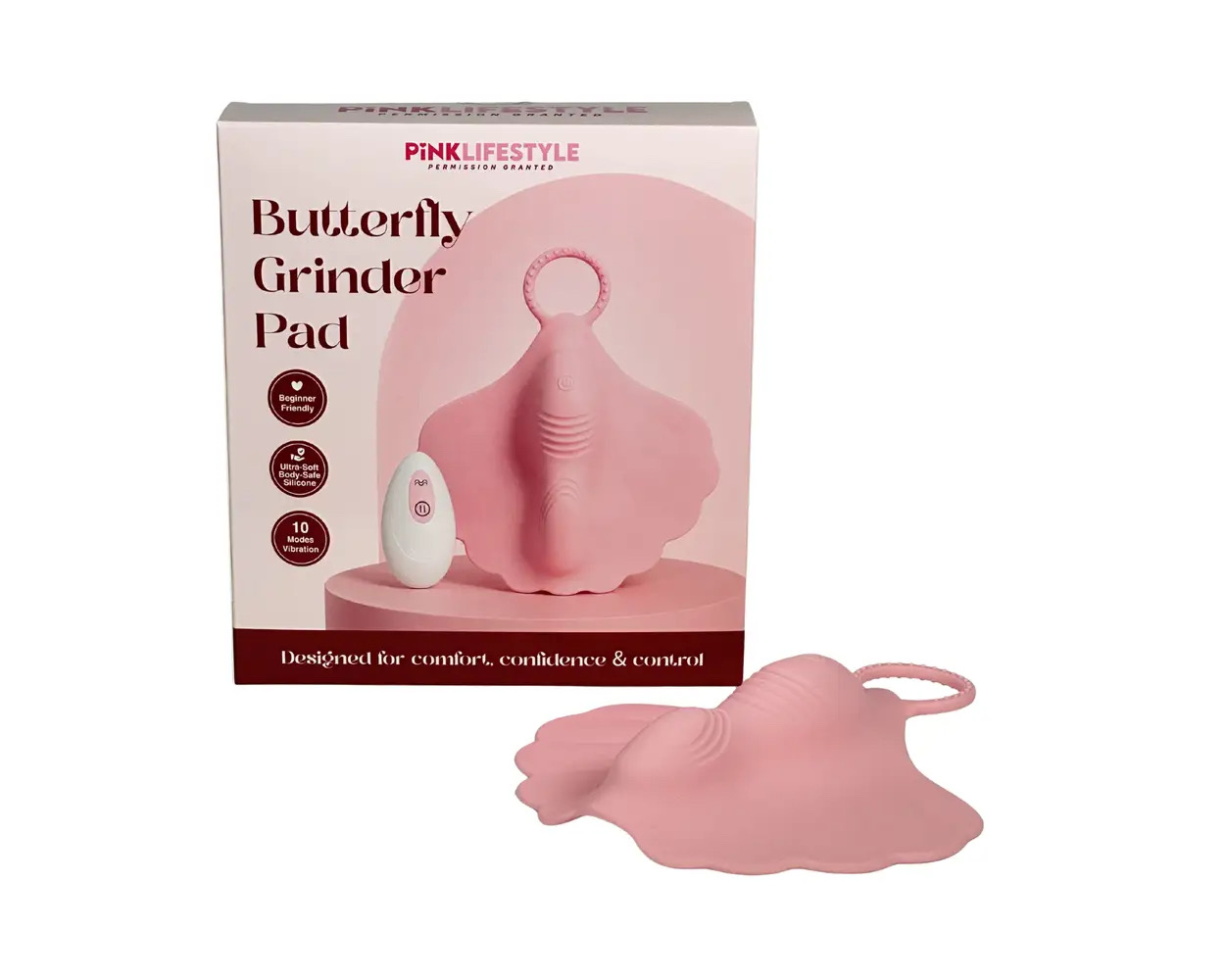 PINK LIFESTYLE - BUTTERFLY GRINDER PAD VIBRATING SYBIAN