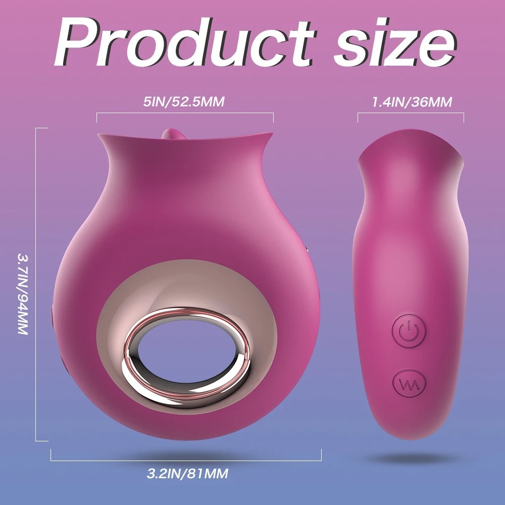 G Spot Tongue Licking Vibrator Clitoral Pubic Nipple Stimulator Massager 9 Vibration Modes Masturbator Adult Sex Toys for Women_img_3