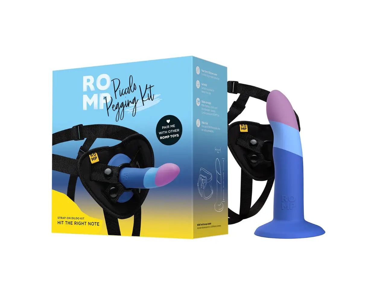 ROMP - PICCOLO HIT THE RIGHT NOTE 5.5-INCH PEGGING KIT WITH DILDO AND HARNESS_img_1
